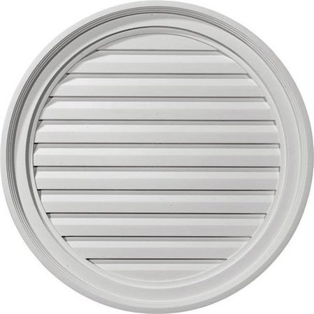 DWELLINGDESIGNS 24 in. W x 24 in. H Round Gable Vent Louver; Functional DW2808